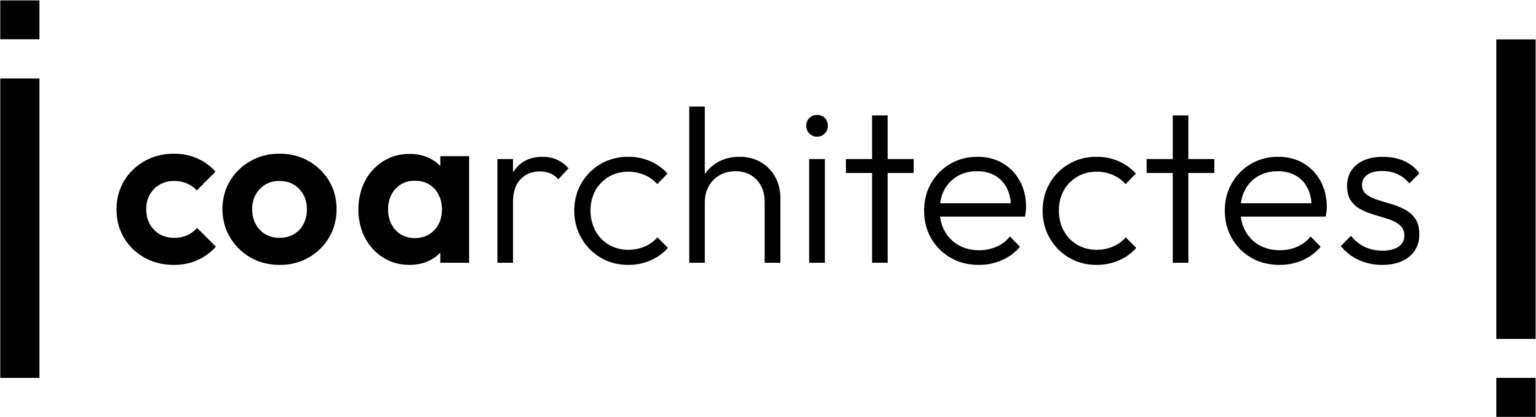Logo co-architectes noir sur fond transparent